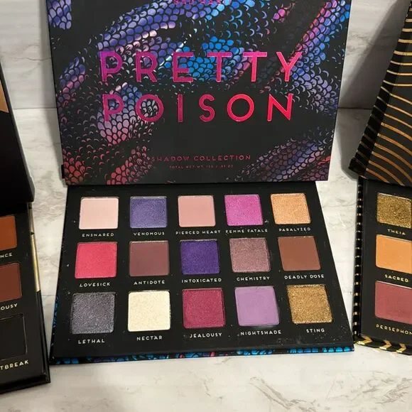 Bad habit pretty poison, Aphrodite and divine beauty eyeshadow palette bundle